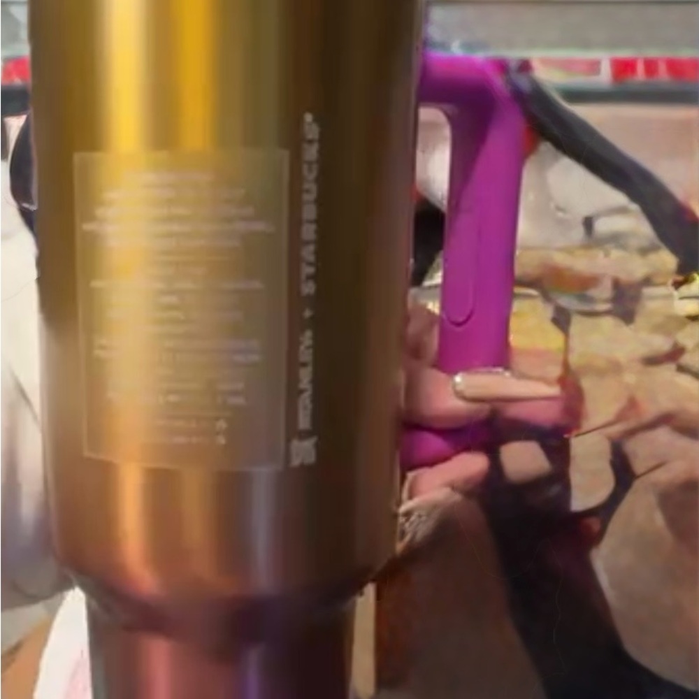 Stanley Starbucks Gold and Purple Tumbler 40oz NWB
